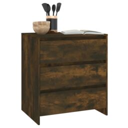 Berkfield Home Sideboard Smoked Oak 70x41x75 cm Engineered Wood in Brown - Size: 70 x 41 x 75 cm - thumbnail 6