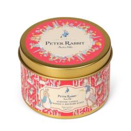Peter Rabbit Radish Rhubarb Scented Tin Candle 1 Wick 25hr Burn in Pink - Size: Small - thumbnail 3