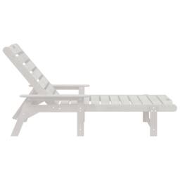 Berkfield Home Sun Lounger White 53x162x98.5 cm HDPE - thumbnail 5