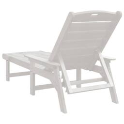 Berkfield Home Sun Lounger White 53x162x98.5 cm HDPE - thumbnail 6