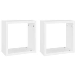 Berkfield Home Wall Cube Shelves 2 pcs White 30x15x30 cm - Size: 30 x 15 x 30 cm - thumbnail 3