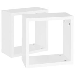 Berkfield Home Wall Cube Shelves 2 pcs White 30x15x30 cm - Size: 30 x 15 x 30 cm - thumbnail 4