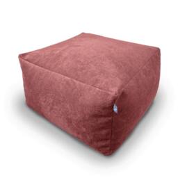 rucomfy Beanbags rucomfy Indoor Large Ottoman Pouffe - Plush Velora Bean Bag Footstool in Dusty Pink - thumbnail 3