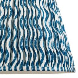Netlighting Higgledy Gloss Green Floor Lamp Blue Fabric Ripple Shade 35cm E27 - thumbnail 6