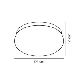 Nordlux Foam Ceiling Light White Plastic Bathroom E27 IP44 Mains 34cm - thumbnail 4