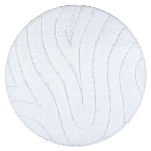 RugsX Dywaniki Łazienkowe Rug in White - Size: 100 cm diameter - image 1