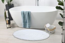 RugsX Dywaniki Łazienkowe Rug in White - Size: 100 cm diameter - thumbnail 3