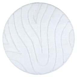 RugsX Dywaniki Łazienkowe Rug in White - Size: 100 cm diameter - thumbnail 1