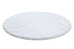 RugsX Dywaniki Łazienkowe Rug in White - Size: 100 cm diameter - thumbnail 2