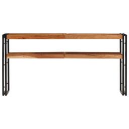 Berkfield Home Dense Console Table 150x30x75 cm Solid Acacia Wood in Brown - Size: 150 x 30 x 75 cm - thumbnail 4