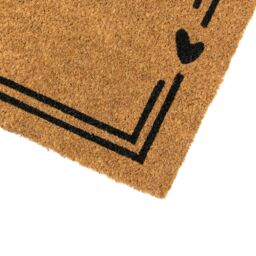 JVL Latex Coir Mat & Runner - Home Hearts in Brown - Size: 40 cm x 120 cm - thumbnail 2