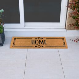 JVL Latex Coir Mat & Runner - Home Hearts in Brown - Size: 40 cm x 120 cm - thumbnail 6