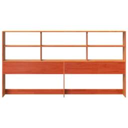 Berkfield Home Headboard with Storage Wax Brown 180 cm Solid Wood Pine - thumbnail 4