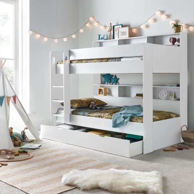 Bedmaster Olly Storage Bunk Bed Without Drawer in Grey - Size: Single - image 1