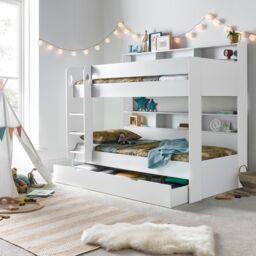 Bedmaster Olly Storage Bunk Bed Without Drawer in Grey - Size: Single - thumbnail 1