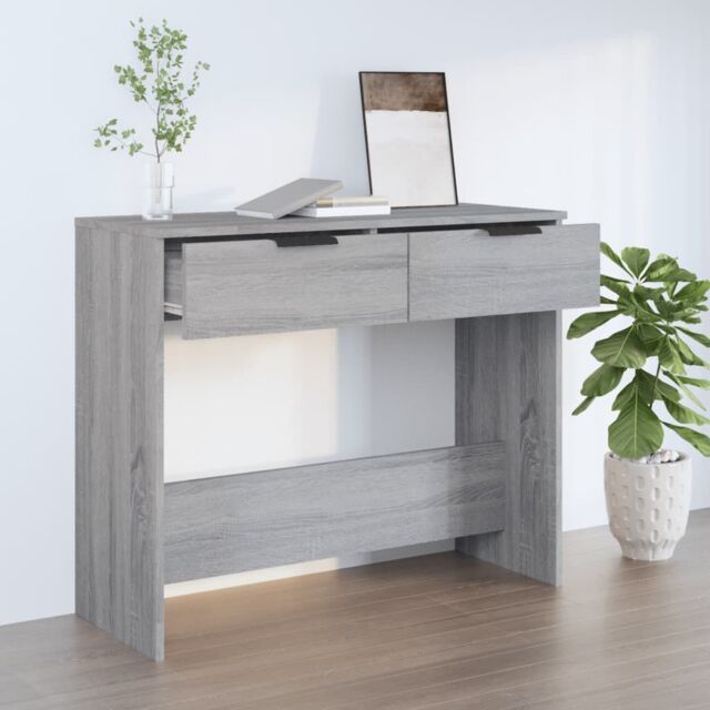 Berkfield Home Console Table Grey Sonoma 90x36x75 cm Engineered Wood - Size: 90 x 36 x 75 cm - image 1