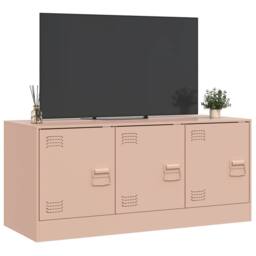 Berkfield Home TV Cabinet Pink 99x39x44 cm Steel - Size: 99 x 39 x 44 cm - thumbnail 5