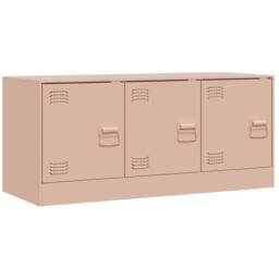 Berkfield Home TV Cabinet Pink 99x39x44 cm Steel - Size: 99 x 39 x 44 cm