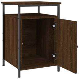Berkfield Home Bedside Cabinet Brown Oak 40x42x60 cm Engineered Wood - Size: 40 x 42 x 60 cm - thumbnail 5