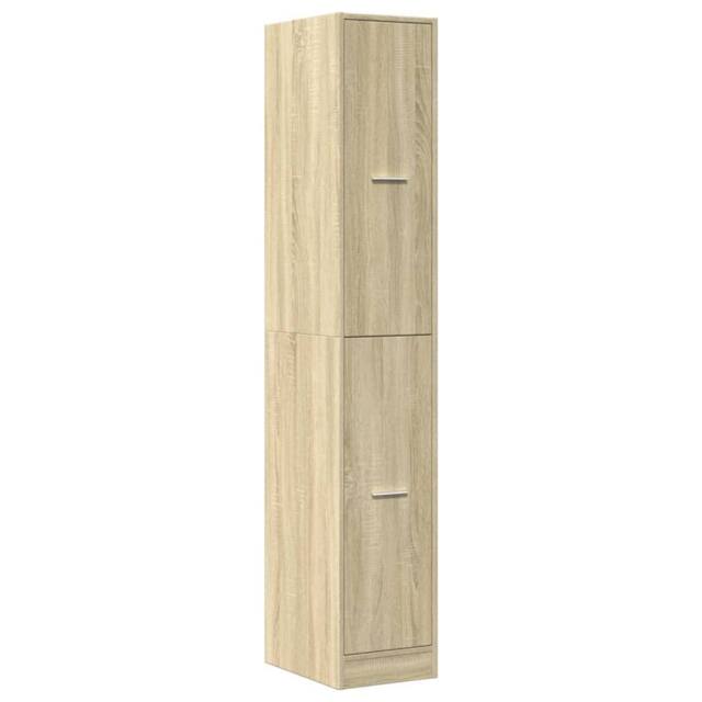 Berkfield Home Elegant Apothecary Cabinet¬†Sonoma Oak 30x41x174.5 cm Engineered Wood in Light Tan - image 1