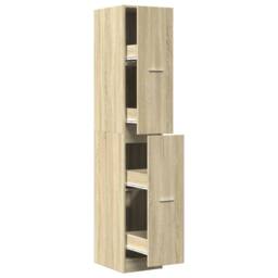 Berkfield Home Elegant Apothecary Cabinet¬†Sonoma Oak 30x41x174.5 cm Engineered Wood in Light Tan - thumbnail 3
