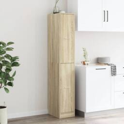 Berkfield Home Elegant Apothecary Cabinet¬†Sonoma Oak 30x41x174.5 cm Engineered Wood in Light Tan - thumbnail 4