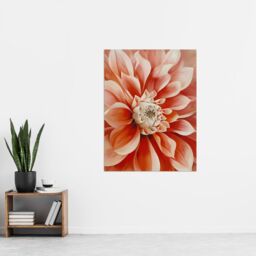 "Artery8 Pink Dahlia Flower Close Up Petals Painting Wall Art Print - Size: W24"" x H32""" - thumbnail 4