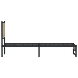 Berkfield Home Metal Bed Frame without Mattress Sonoma Oak 80x200 cm in Brown - thumbnail 6
