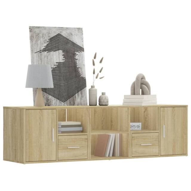 Berkfield Home Corner Cabinet Sonoma Oak 160x40x45 cm Engineered Wood in Brown - Size: 160 x 40 x 45 cm - image 1