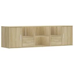 Berkfield Home Corner Cabinet Sonoma Oak 160x40x45 cm Engineered Wood in Brown - Size: 160 x 40 x 45 cm - thumbnail 2