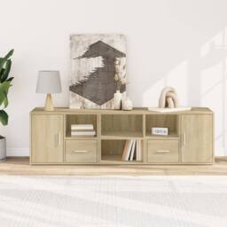 Berkfield Home Corner Cabinet Sonoma Oak 160x40x45 cm Engineered Wood in Brown - Size: 160 x 40 x 45 cm - thumbnail 3