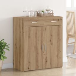 Berkfield Home Storage Cabinet Artisan Oak 80x42.5x93.5 cm Engineered Wood in Brown - thumbnail 1