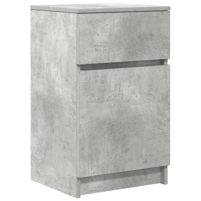 Berkfield Home Bedside Cabinet Concrete Grey 39x35x65 cm Engineered Wood - Size: 39 x 35 x 65 cm - image 1