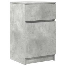 Berkfield Home Bedside Cabinet Concrete Grey 39x35x65 cm Engineered Wood - Size: 39 x 35 x 65 cm - thumbnail 1