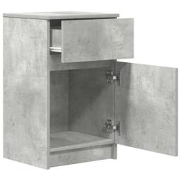 Berkfield Home Bedside Cabinet Concrete Grey 39x35x65 cm Engineered Wood - Size: 39 x 35 x 65 cm - thumbnail 5