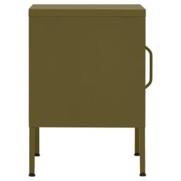 Berkfield Home Nightstands 2 pcs Olive Green 35x35x51 cm Steel - Size: 35 x 35 x 51 cm - thumbnail 4