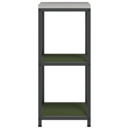 Berkfield Home Kitchen Storage Shelf with Storage Olive green Steel - thumbnail 5