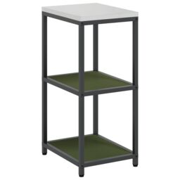Berkfield Home Kitchen Storage Shelf with Storage Olive green Steel - thumbnail 2