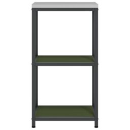 Berkfield Home Kitchen Storage Shelf with Storage Olive green Steel - thumbnail 6