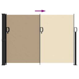 Berkfield Home Retractable Side Awning Beige 140x600 cm - thumbnail 5