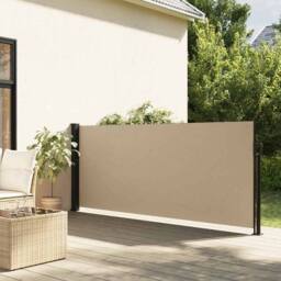 Berkfield Home Retractable Side Awning Beige 140x600 cm - thumbnail 1