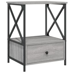 Berkfield Home Bedside Tables 2 pcs Grey Sonoma 50x41x65 cm Engineered Wood - Size: 50 x 41 x 65 cm - thumbnail 5
