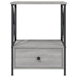 Berkfield Home Bedside Tables 2 pcs Grey Sonoma 50x41x65 cm Engineered Wood - Size: 50 x 41 x 65 cm - thumbnail 6