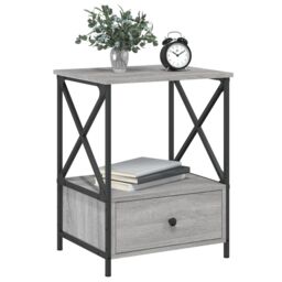 Berkfield Home Bedside Tables 2 pcs Grey Sonoma 50x41x65 cm Engineered Wood - Size: 50 x 41 x 65 cm - thumbnail 3