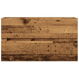 Berkfield Home Bathroom Hanging Cabinet Old Wood 80x38.5x45 cm Engineered Wood in Brown - thumbnail 4