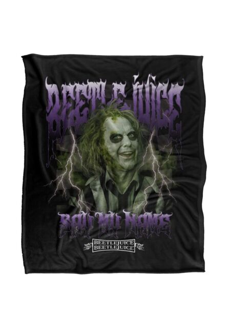 Warner Brothers Beetlejuice 2 50x60 Band Silky Touch Super Soft Throw Blanket in White - image 1