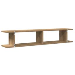 Berkfield Home Wall Shelves 2 pcs Artisan Oak 105x18x20 cm Engineered Wood in Brown - Size: 105 x 18 x 20 cm - thumbnail 7