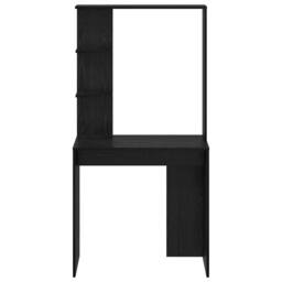 Berkfield Home Modern Black Oak Computer Desk Black oak Solid wood, MDF Compact - thumbnail 5