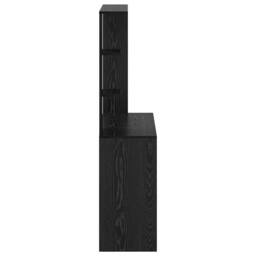 Berkfield Home Modern Black Oak Computer Desk Black oak Solid wood, MDF Compact - thumbnail 6