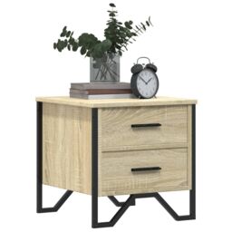 Berkfield Home Bedside Cabinet Sonoma Oak 40x41x40 cm Engineered Wood in Brown - Size: 40 x 41 x 40 cm - thumbnail 4